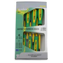  COFFRET 6 TOURNEVIS ELECTRICIE 