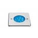  EGO CARRE 9 LED BLEU  - INOX 