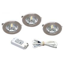  KIT S1200 LED 3X1,8W CHROME 