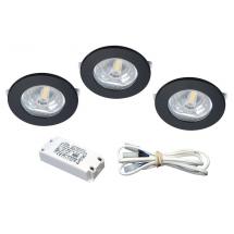  KIT S1200 3X1,8W 3000K NOIR 