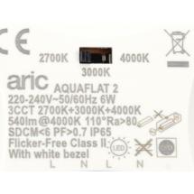  AQUAFLAT 6W 3CCT 27-30-40K BLC 