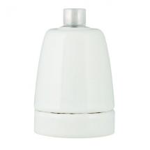  DOUILLE PORCELAINE E27 BLANCHE 