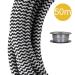  CABLE TEXTILE 2C 50 MTR NOIR/B 