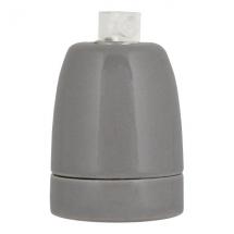  DOUILLE PORCELAINE E27 GRISE 