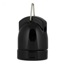  DOUILLE PORCELAINE E27 NOIRE + 
