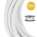  CABLE TEXTILE 2C 50 MTR BLANC 