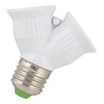  ADAPTATEUR 1XE27 VERS 2XE27 BL 