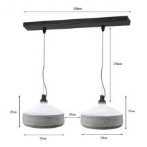  SUSPENSION BETON 2 ABAT-JOURS 