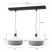  SUSPENSION BETON 2 ABAT-JOURS 