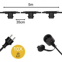  GUIRLANDE 5M 10 DOUILLES E27 I 