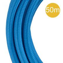  CABLE TEXTILE 2C 50 MTR BLEU 