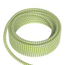  CABLE TEXTILE 2C LIME/BLANC 1. 