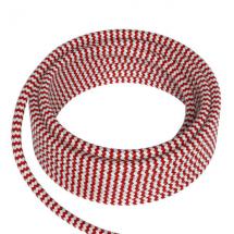  CABLE TEXTILE 2C ROUGE/BLANC 1 