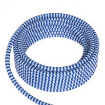  CABLE TEXTILE 2C BLEU/BLANC 1. 