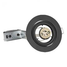  SPOT ENCASTRE ROND GU10 NOIR O 