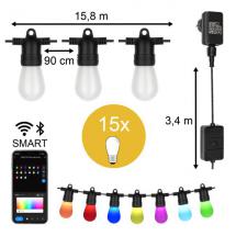  GUIRLANDE 15M 15 LED 12W RGBW 