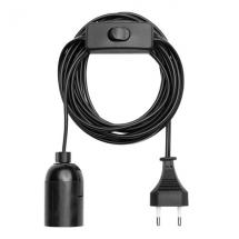  CORDON 350CM NOIR + DOUILLE E2 