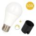  PACK 10 DOUILLES+LAMPES LED E2 