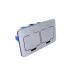  Prise sol dble poste 2P+T IP55 