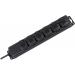  SOCLE 6 PRISES NOIR IP44 AVEC 