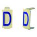  Caractre  6x11 lettre "D 