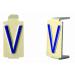  Caractre  6x11 lettre "V 
