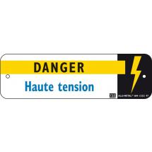  PLAQUE ALUMETAL  HAUTE TENSION 