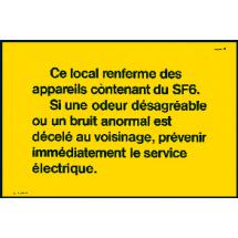  AFFICHE ALU  ODEURS DE GAZ  SF 