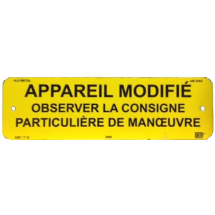  plaquette alumetal "appareil m 