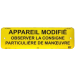  plaquette alumetal "appareil m 