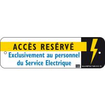  plaque alu "acces reserve" 