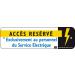  plaque alu "acces reserve" 