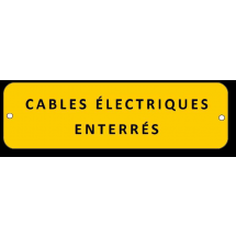  plaque alu "cables electriques 