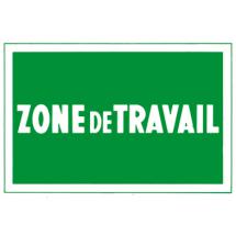  plaque alu "zone de travail" 3 