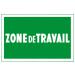  plaque alu "zone de travail" 3 