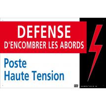  PLAQUE ALU  POSTE HAUTE TENSIO 