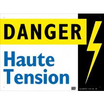  plaque alu "haute tension" 