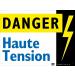 plaque alu "haute tension" 