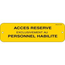  affiche alu "reserve pers. hab 