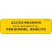  affiche alu "reserve pers. hab 