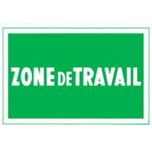 affiche plastique "zone de tra 