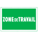  affiche plastique "zone de tra 