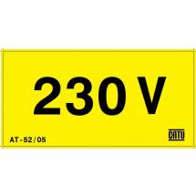  etiquette "230 v" 50mm 