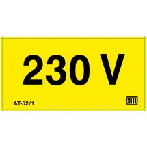  etiquette "230 v" 100mm 