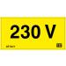  etiquette "230 v" 100mm 