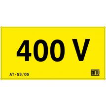  etiquette "400 v" 50mm 