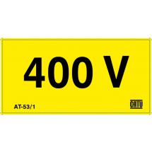  etiquette "400 v" 100mm 