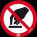  etiquette "ne pas toucher" 50m 