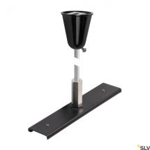  Kit susp plaque + tige 1m noir 