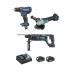  PERCEUSE +PERFO +MEULEUSE 18V 